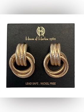 NWT House of Harlow Knot earrings